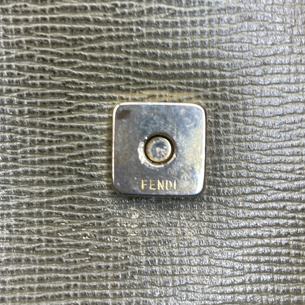 Fendi Vintage Italian Leather & Suede Flap Crossbody Shoulder Bag in Olive Green - Picture 12 of 17